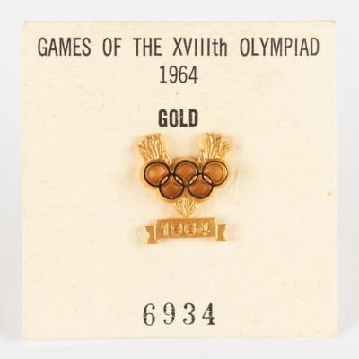 Lot #3228 Tokyo 1964 Summer Olympics Gold Medal Winner's Pin - Image 3