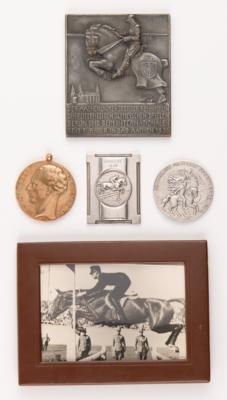 Lot #3068 Berlin 1936 Summer Olympics Silver Winner's Medal, with Other Medals and Trophies from the Collection of Equestrian Johan Jacob Greter - Image 11
