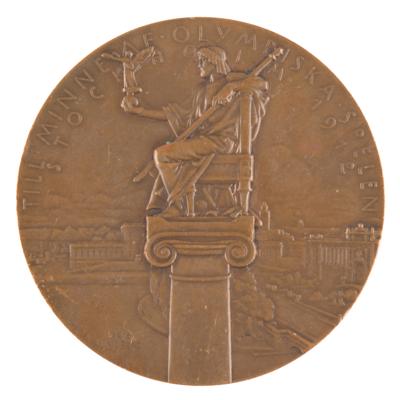 Lot #3122 Stockholm 1912 Olympics Bronze Participation Medal - Image 1