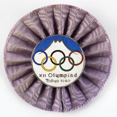 Lot #3178 Tokyo 1940 Summer Olympics Badge