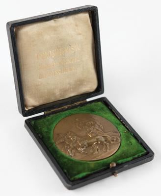 Lot #3120 London 1908 Olympics Gilt Bronze Participation Medal - Image 5
