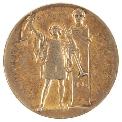 Lot #3055 Stockholm 1912 Olympics Team Gold Winner's Medal - Image 2