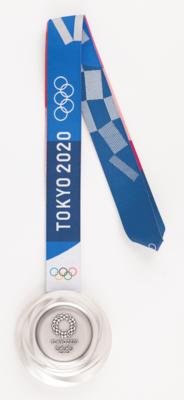 Lot #3112 Tokyo 2020 Summer Olympics Silver Winner's Medal for Cycling with Case - Image 2