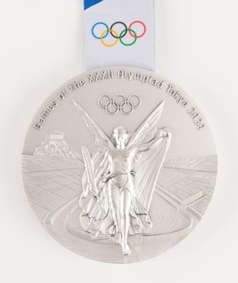 Lot #3112 Tokyo 2020 Summer Olympics Silver Winner's Medal for Cycling with Case - Image 3