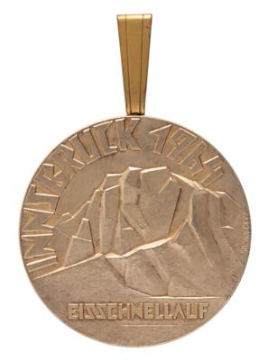 Lot #3083 Innsbruck 1964 Winter Olympics Gold Winner's Medal for Speed Skating - Image 2