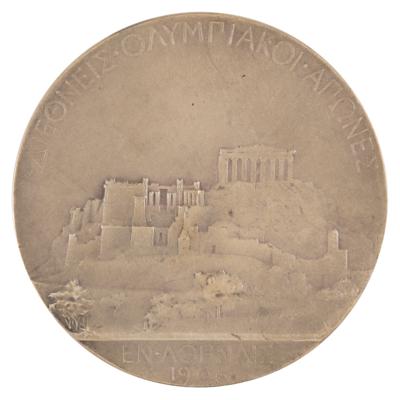 Lot #3049 Athens 1906 Intercalated Olympics Silver Winner's Medal - Image 2