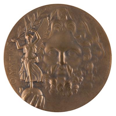 Lot #3050 Athens 1906 Intercalated Olympics Bronze Winner's Medal - Image 1