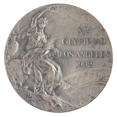 Lot #3065 Los Angeles 1932 Summer Olympics Silver Winner's Medal - Image 1