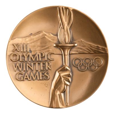 Lot #3092 Lake Placid 1980 Winter Olympics Bronze Winner's Medal for Speed Skating with Case - Image 1