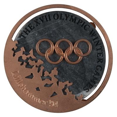 Lot #3102 Lillehammer 1994 Winter Olympics Bronze Winner's Medal for Luge - Image 1