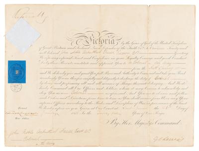 Lot #308 Queen Victoria Document Signed (1858)