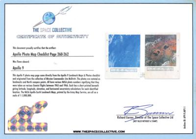 Lot #435 Apollo 9 Photo Map Checklist Page [Attested as Flown by Richard Garner] - Image 3