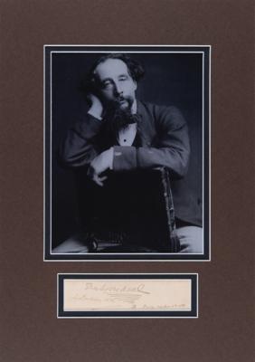 Lot #527 Charles Dickens Signature