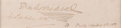 Lot #527 Charles Dickens Signature - Image 2