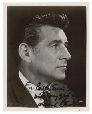 Lot #567 Leonard Bernstein Signed Photograph
