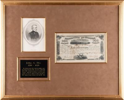 Lot #383 John A. Dix Document Signed - Image 1