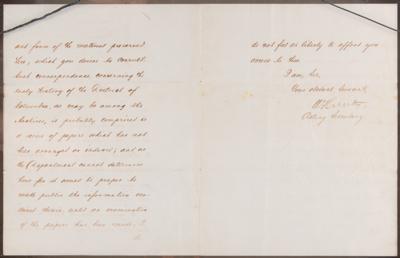 Lot #257 William Hunter Letter Signed on "Washington's letter book" - Image 3