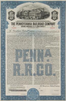 Lot #304 Pennsylvania Railroad Company Bond Certificate - Image 1