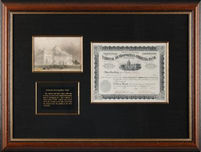 Lot #295 National Metropolitan Bank Stock Certificate - Image 1