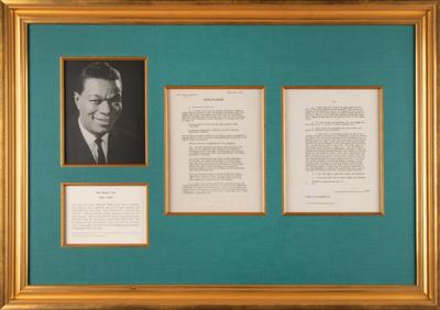 Lot #592 Nat King Cole Document Signed - Image 1