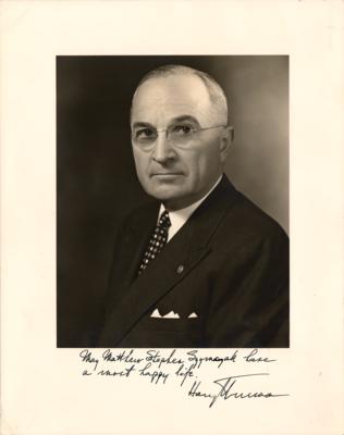 Lot #115 Harry S. Truman Signed Photograph as President - Image 1