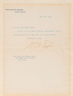 Lot #113 William H. Taft Typed Letter Signed as President - Image 1