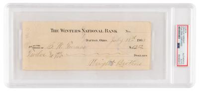 Lot #411 Orville Wright Signed Check as Wright