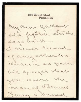 Lot #288 Silas Weir Mitchell Autograph Letter