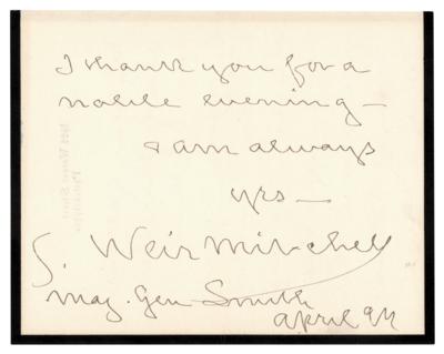 Lot #288 Silas Weir Mitchell Autograph Letter Signed - Image 3