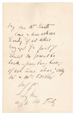 Lot #524 Edward Bulwer-Lytton Autograph Letter