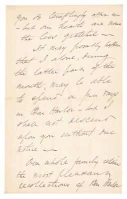 Lot #204 James G. Blaine Autograph Letter Signed - Image 2