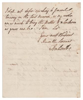 Lot #379 Lord Jeffrey Amherst Autograph Letter Signed - Image 3