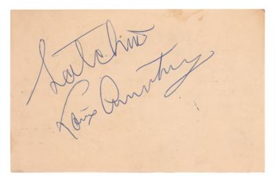 Lot #584 Louis Armstrong Signature