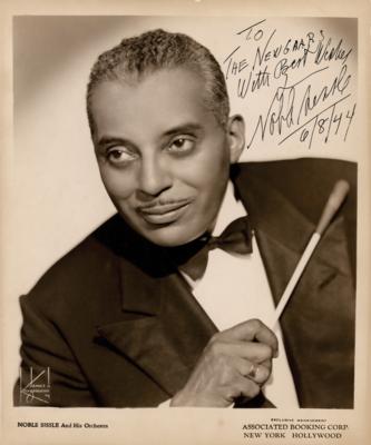 Lot #612 Noble Sissle Signed Photograph - Image 1