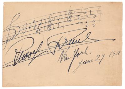 Lot #571 Rudolf Friml Autograph Musical Quotation