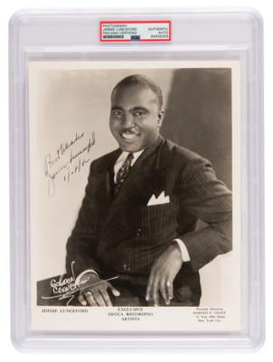 Lot #606 Jimmie Lunceford Signed Photograph - Image 1