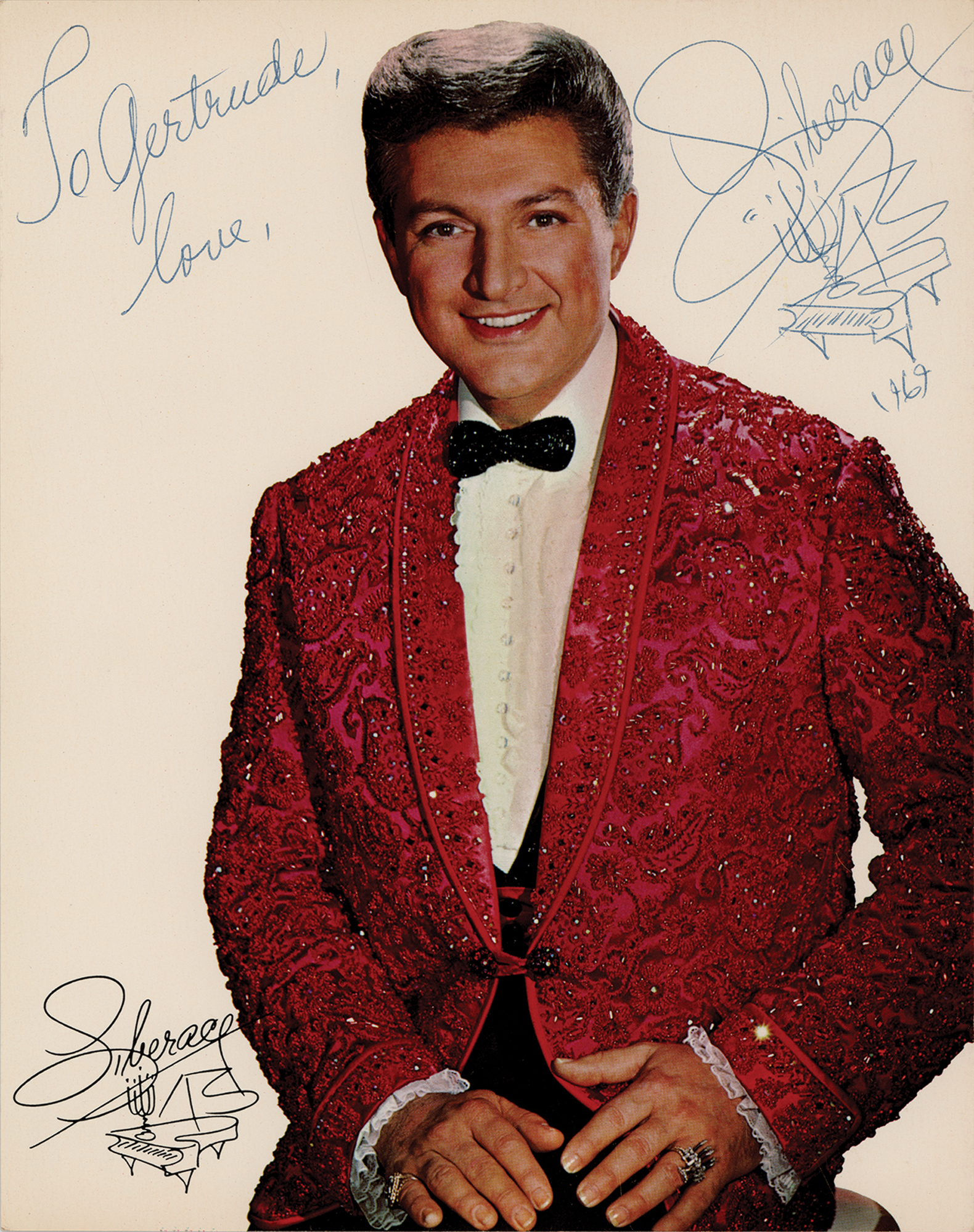 Lot #605 Liberace Signed Photograph - Image 1