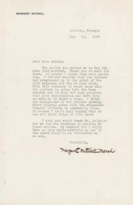 Lot #518 Margaret Mitchell Typed Letter Signed on