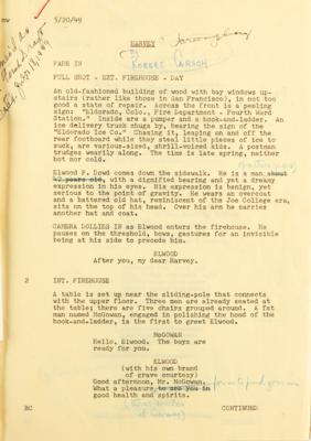 Lot #712 Harvey Revised First Draft Continuity Script - Image 2