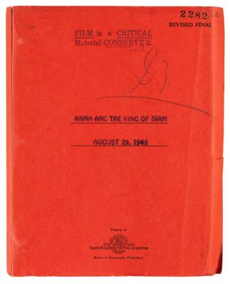 Lot #736 Darryl F. Zanuck's Hand-Annotated Script for Anna and the King of Siam - Image 1