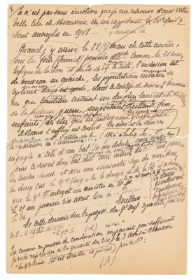 Lot #369 Ferdinand Foch Handwritten Speech Draft