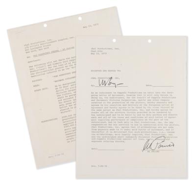 Lot #718 Al Pacino Document Signed for The