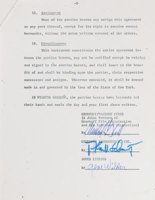 Lot #885 Gene Wilder (3) Documents Signed for Young Frankenstein - Image 2