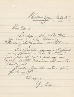 Lot #699 Gary Cooper Autograph Letter Signed on