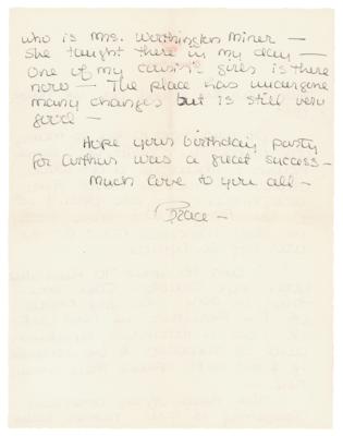 Lot #826 Grace Kelly Autograph Letter Signed on Vacation, Family, and Her Miscarriage - Image 5