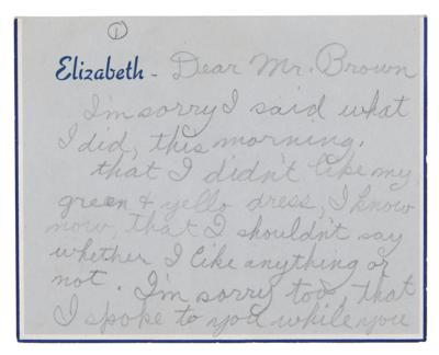 Lot #723 Elizabeth Taylor (3) Autograph Letters Signed to National Velvet Director Clarence Brown: "I know I'm not a star" - Image 6