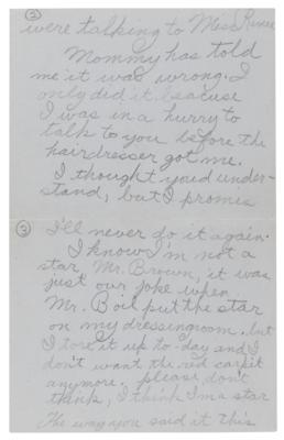 Lot #723 Elizabeth Taylor (3) Autograph Letters Signed to National Velvet Director Clarence Brown: "I know I'm not a star" - Image 7