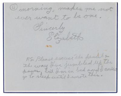 Lot #723 Elizabeth Taylor (3) Autograph Letters Signed to National Velvet Director Clarence Brown: "I know I'm not a star" - Image 8