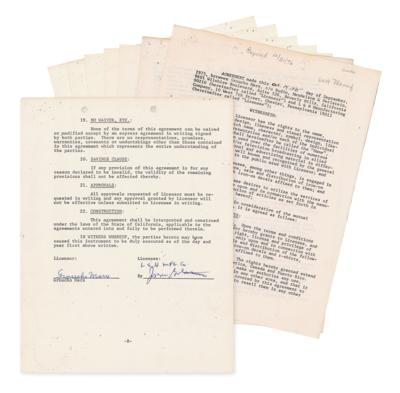 Lot #841 Groucho Marx Document Signed for Licensing Merchandise - Image 1