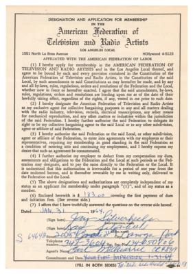 Lot #871 Jay Silverheels Twice-Signed Document - Image 2